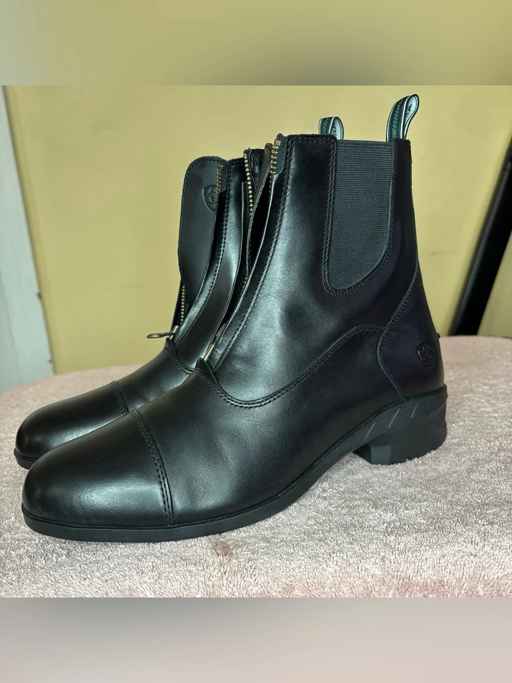Ariat Heritage IV Boots Mens Size 10.5D Black Leather Zip Equestrian Excellent